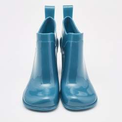 Bottega Veneta Blue Rubber Ankle Boots Size 37