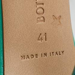 Bottega Veneta Green Leather Dot Ankle Strap Sandals Size 41