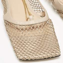 Bottega Veneta Brown Leather and Mesh Strech Ballet Flats Size 40