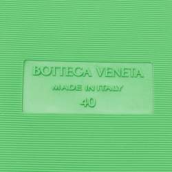 Bottega Veneta Green Shearling Fur Flat Sandals Size 40