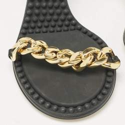 Bottega Veneta Black Leather Dot Ankle Strap Sandals Size 36