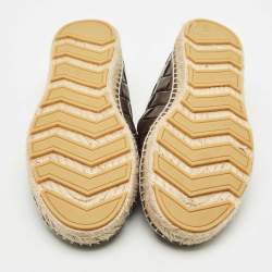 Bottega Veneta Brown Woven Leather Jack Espadrille Flats Size 40