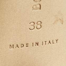 Pre Owned Bottega Veneta Pink Leather Dot Embellished Ankle Strap Sandals Size 38