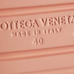 Pre Owned Bottega Veneta Orange Jelly Lace Flat Sandals Size 40