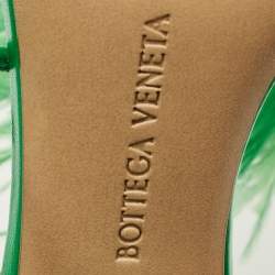 Pre Owned Bottega Veneta Dot Size 39 Green Fur and Leather Ankle Strap Sandals