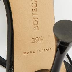 Pre Owned Bottega Veneta Dot Size 39.5 Black Leather Ankle Strap Sandals