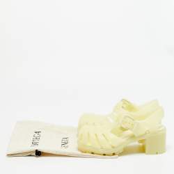 مملوكة مسبقًا صندل بوتيغا فينيتا غيرتي صيد أخضر مطاطي ستراب كاحل مقاس 38