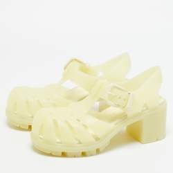 مملوكة مسبقًا صندل بوتيغا فينيتا غيرتي صيد أخضر مطاطي ستراب كاحل مقاس 38