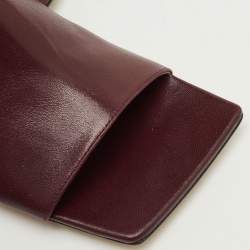 مملوكة مسبقًا حذاء ميول كعب منخفض بوتيغا فينيتا جلد بورغندي مقاس 39