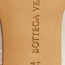 Pre Owned Bottega Veneta Lido Size 37 Light Pink Intrecciato Leather Slide Sandals