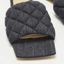 مملوكة مسبقًا Bottega Veneta Lido Size 39 Blue Denim Flat Slides 