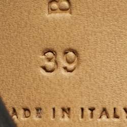 Pre Owned Bottega Veneta Blink Size 39 Black Intrecciato Leather Slide Sandals