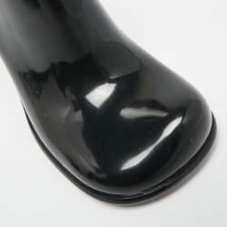 Pre Owned Bottega Veneta Size 38 Black Rubber Ankle Boots