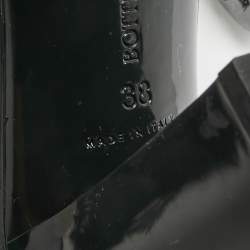 Pre Owned Bottega Veneta Size 38 Black Rubber Ankle Boots