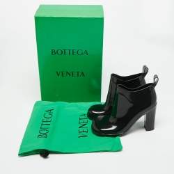 Pre Owned Bottega Veneta Size 38 Black Rubber Ankle Boots
