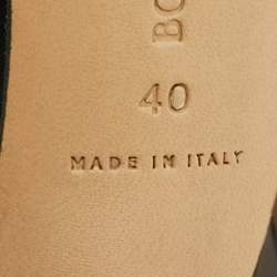 Pre Owned Bottega Veneta Lido Size 40 Black Quilted Leather Slide Sandals