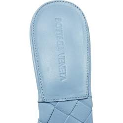 مملوكة مسبقًا صندل سلايد بوتيغا فينيتا ليدو جلد إنترشياتو أزرق فاتح مقاس 38