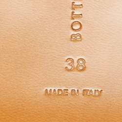 مملوكة مسبقًا صندل سلايد فلات بوتيغا فينيتا جلد أنترشياتو أزرق مقاس 38