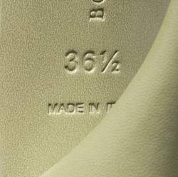 Pre Owned Bottega Veneta Mint Green Leather Bow Pumps Size 36.5