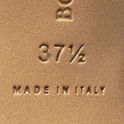 Pre Owned Bottega Veneta Dark Brown Leather BV Slingback Pumps Size 37.5