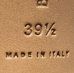 Pre Owned Bottega Veneta Black Leather Toe Ring Sandals Size 39.5