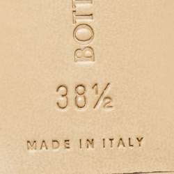 Pre Owned Bottega Veneta Yellow Quilted Leather Lido Flat Slides Size 38.5