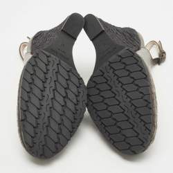 مملوكة مسبقًا Bottega Veneta Brown Leather Slingback Wedge Pumps Size 37