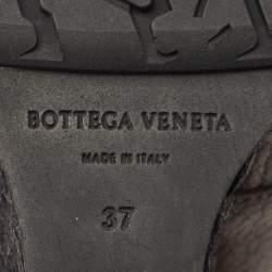 مملوكة مسبقًا Bottega Veneta Brown Leather Slingback Wedge Pumps Size 37