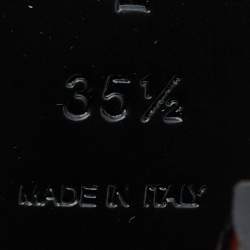 مملوكة مسبقًا Bottega Veneta Red/Black Leather Patchwork Pumps Size 35.5