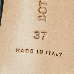 Pre Owned Bottega Veneta Black Quilted Leather  Slides Size  37