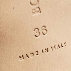 Pre Owned Bottega Veneta Blue Knotted Leather Ankle Strap Sandals Size 36