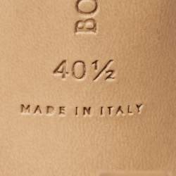 Pre Owned Bottega Veneta Pink Leather Stretch Ankle Strap Sandals Size 40.5