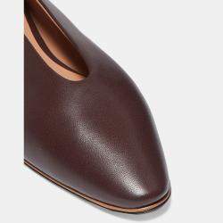 Pre Owned Bottega Veneta Brown Leather Ballet Flats 36