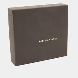 Pre Owned Bottega Veneta Intercciato Leather Snakeskin Leather Gunmetal Tone Bracelet M
