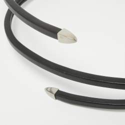 Bottega Veneta Black Leather Spiral Belt M
