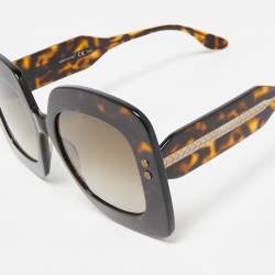 Bottega Veneta Tortoise Brown Gradient BV0237S Oversized Sunglasses
