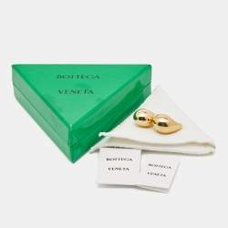 Pre Owned Bottega Veneta Drop Gold Tone Sterling Silver Earrings