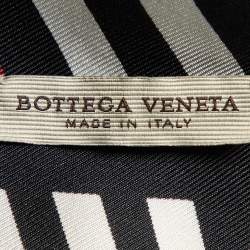 Pre Owned Bottega Veneta Black/Red Printed Silk Scarf