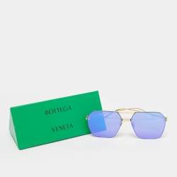 Bottega Veneta Blue  Gold Tone BV1045S Sunglasses