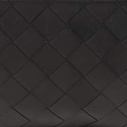 Bottega Veneta Black Intrecciato Leather Zip Document Case