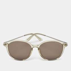 Pre Owned Bottega Veneta Grey BV0260Sk Round Sunglasses