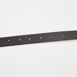 Pre Owned Bottega Veneta Brown Leather Knot Buckle Belt 85 CM