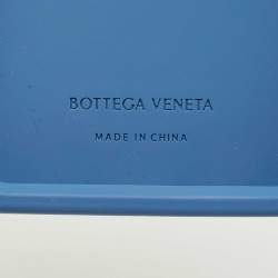 Pre Owned Bottega Veneta Blue Intrecciato Rubber iPhone 16 Pro Max Case