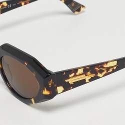 Pre Owned Bottega Veneta Tortoiseshell Brown BV1031S Cat Eye Sunglasses
