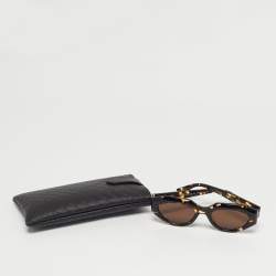 Pre Owned Bottega Veneta Tortoiseshell Brown BV1031S Cat Eye Sunglasses