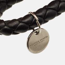 مملوكة مسبقًا سلسلة مفاتيح بوتيغا فينيتا جلد إنتريشياتو أسود