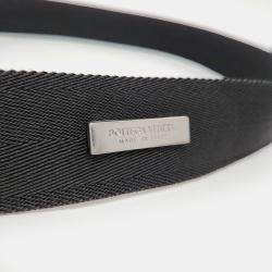 Pre Owned Bottega Veneta Black Fabric Belt