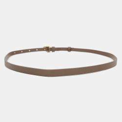 Pre Owned Bottega Veneta Brown Leather Belt