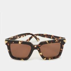 مملوكة مسبقًا Bottega Veneta Tortoise Brown BV1005S Square Sunglasses