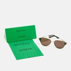 مملوكة مسبقًا Bottega Veneta Black/Silver Tone BV1271S Aviator Sunglasses